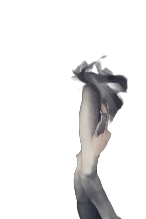 dress, mask, shoes, hair transparent PNG cut-out