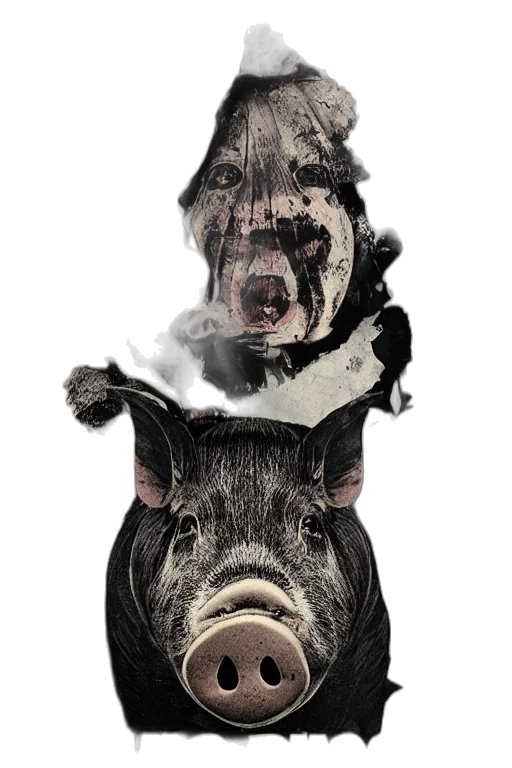 animal, mask, face, creature, photorealistic, 3d render, concept art, poster transparent PNG cut-out