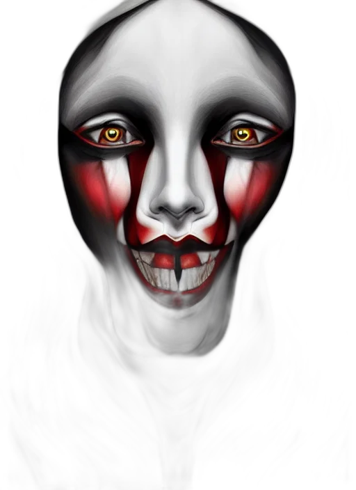 mask, face, creature, photorealistic transparent PNG cut-out