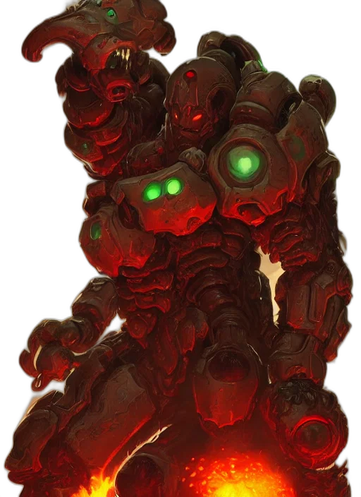 robot, creature, weapon, staff transparent PNG cut-out