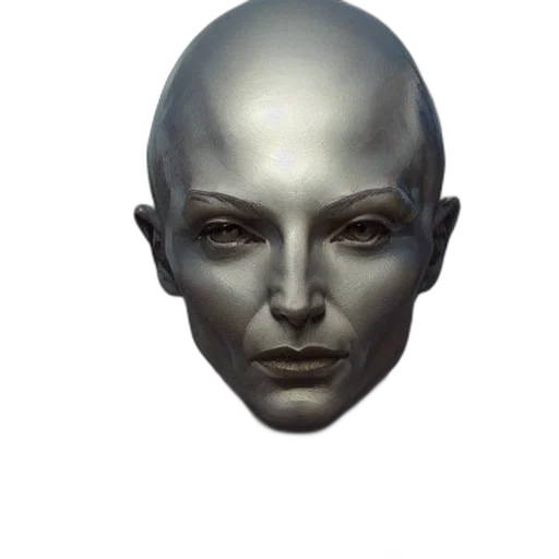 face, mask, robot, creature transparent PNG cut-out
