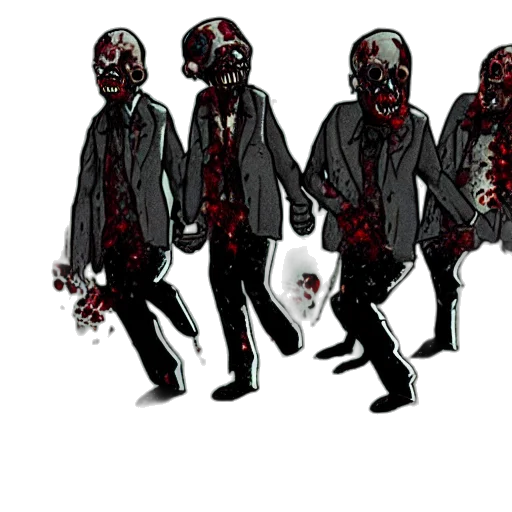 mask, concept art, pixel art, comic book art, cartoon, red, dark, zombies transparent PNG cut-out