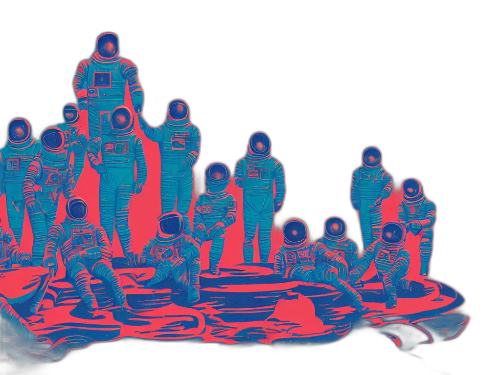 concept art, comic book art, pixel art, vaporwave transparent PNG cut-out