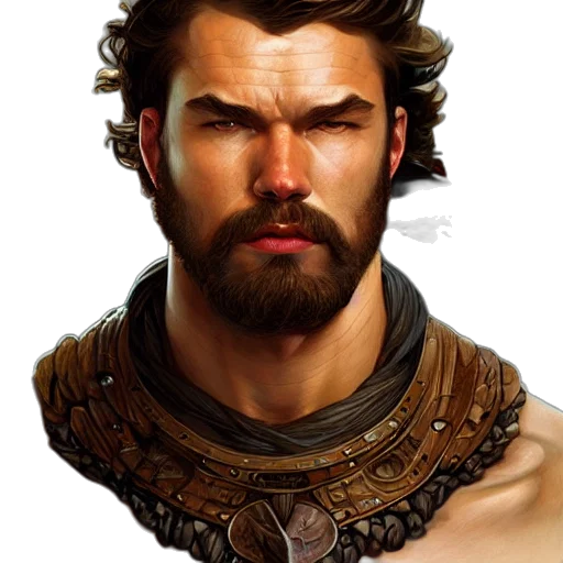 face, sword, hair, fantasy art transparent PNG cut-out
