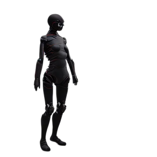 robot, dress, creature, mask, 3d render, concept art, cyberpunk, pixel art transparent PNG cut-out