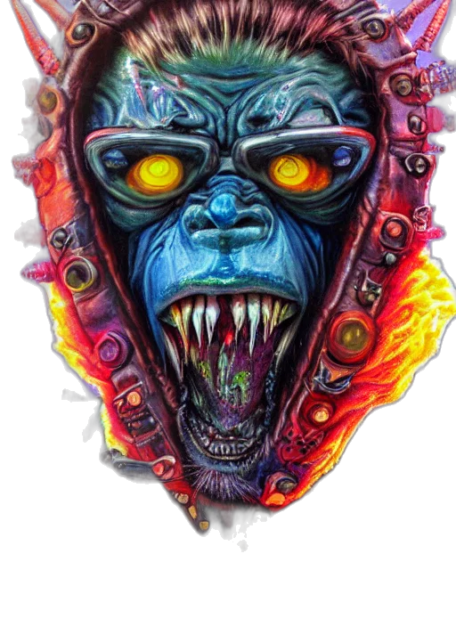 mask, face, creature, jacket transparent PNG cut-out