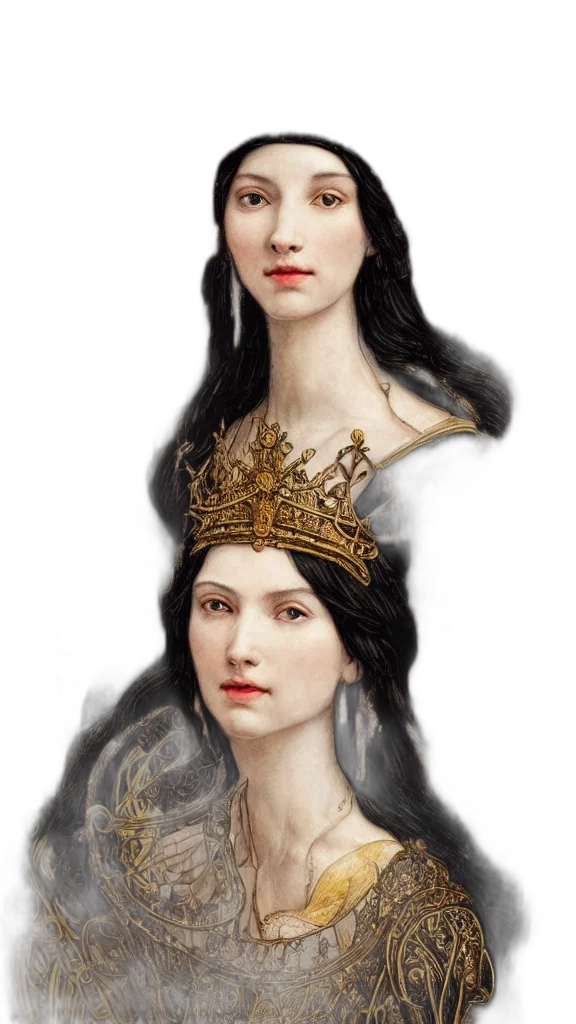 crown, jewelry, face, photorealistic transparent PNG cut-out