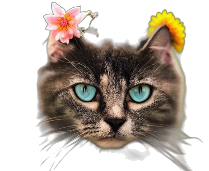flower, crown, animal, creature transparent PNG cut-out