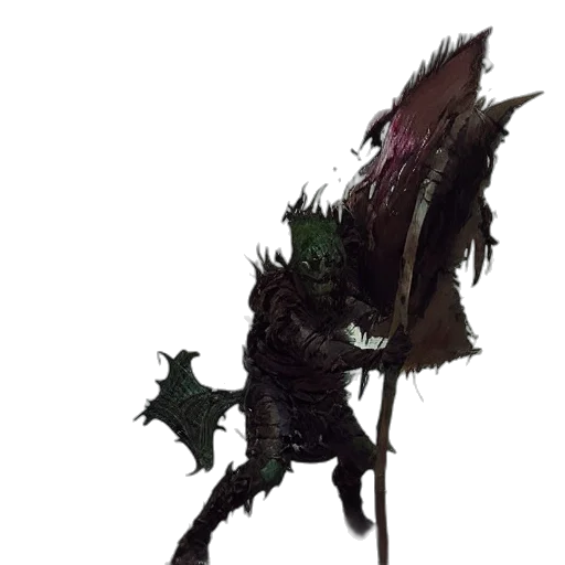 dragon, creature, staff, weapon transparent PNG cut-out