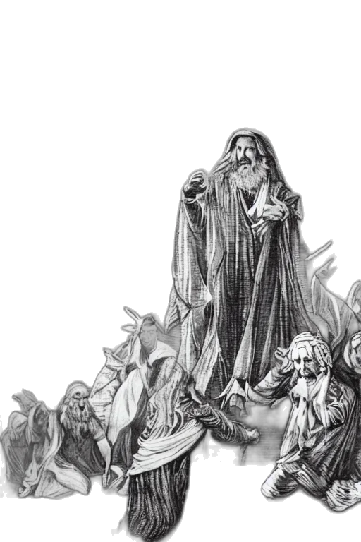 concept art, pencil sketch, fantasy art, photograph transparent PNG cut-out
