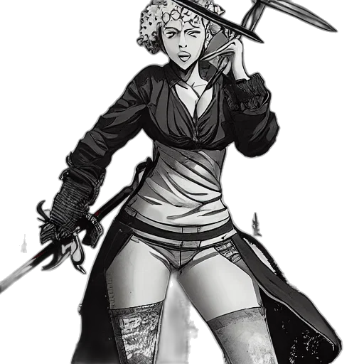 staff, sword, weapon, jacket transparent PNG cut-out