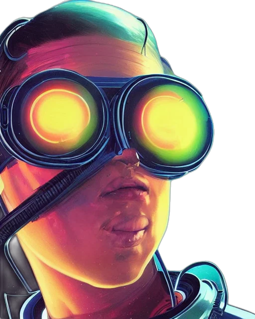 robot, cyberpunk, comic book art, concept art transparent PNG cut-out