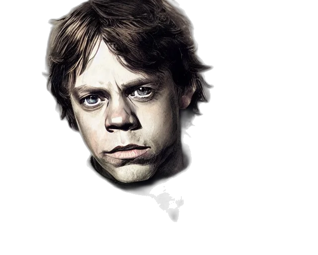 face, mask, photorealistic, comic book art transparent PNG cut-out
