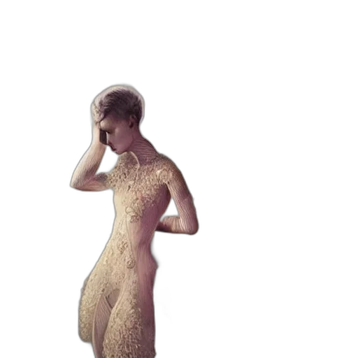 dress, jewelry, hair, staff, concept art, 3d render, pixel art, photorealistic transparent PNG cut-out