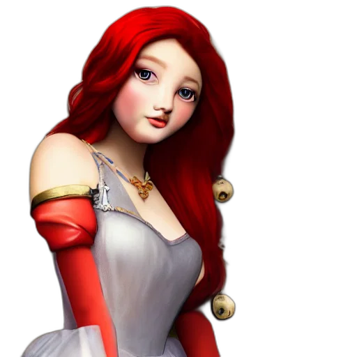 dress, jewelry, fantasy art, 3d render, concept art, photorealistic, red, princess transparent PNG cut-out