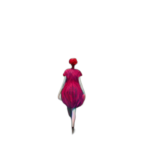 dress, umbrella, hair, crown, concept art, pixel art, 3d render, watercolor transparent PNG cut-out