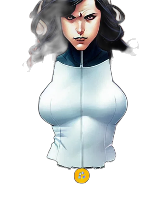 dress, face, jacket, comic book art, concept art, fantasy art, pixel art, phil transparent PNG cut-out