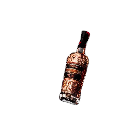 bottle, crown, 3d render, liqueur transparent PNG cut-out