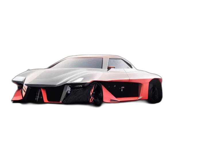 car, concept art, 3d render, photorealistic transparent PNG cut-out