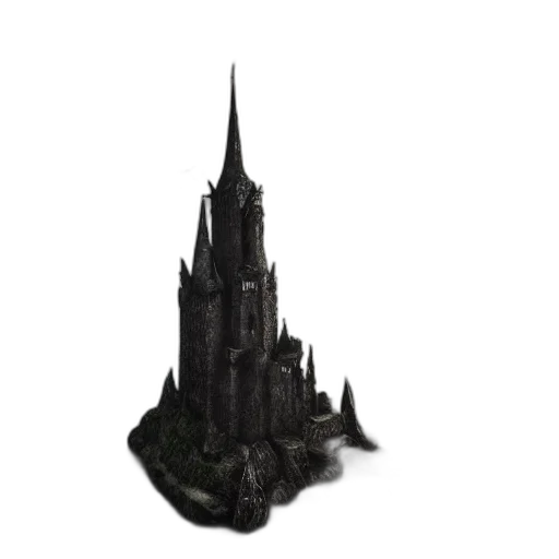 building, crown, dragon, 3d render, concept art, fantasy art, pixel art, dark transparent PNG cut-out