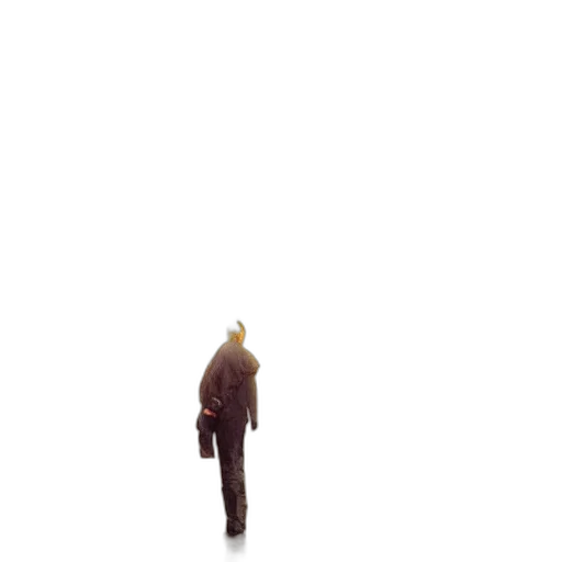 jacket, robot, hat, staff transparent PNG cut-out