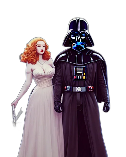 dress, comic book art, concept art, fantasy art, cartoon, outer space, darth, vader transparent PNG cut-out