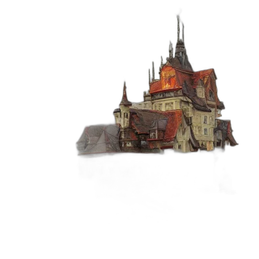 building, crown, concept art, watercolor transparent PNG cut-out
