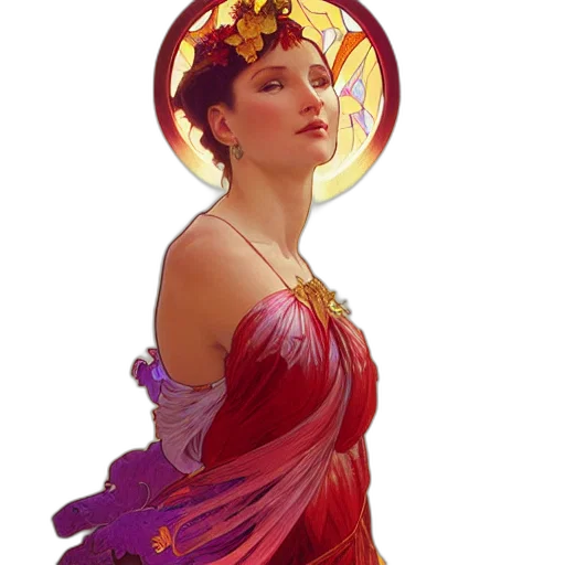 crown, dress, jewelry, staff, fantasy art, concept art, photorealistic, oil painting transparent PNG cut-out