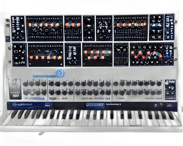 modular, buchla, synthesizer, white transparent PNG cut-out