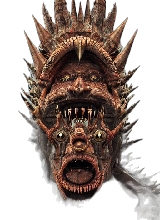 mask, creature, face, staff transparent PNG cut-out