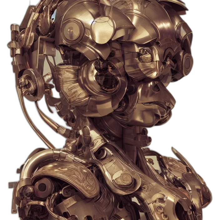 robot, mask, face, crown transparent PNG cut-out
