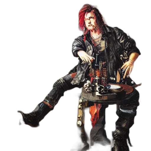 weapon, jacket, staff, concept art transparent PNG cut-out