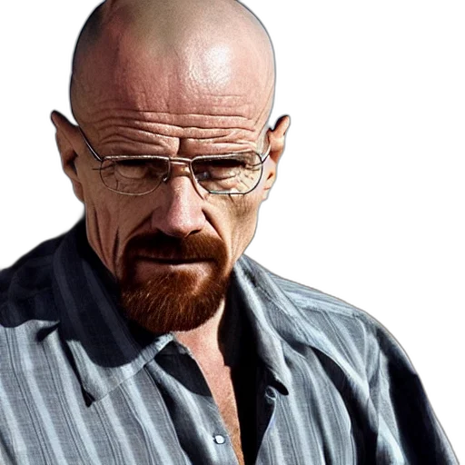 face, photorealistic, walter, white transparent PNG cut-out