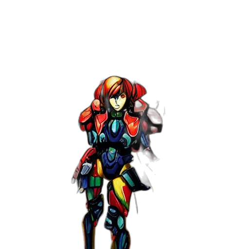 staff, weapon, robot, dress, pixel art, concept art, comic book art, fantasy art transparent PNG cut-out