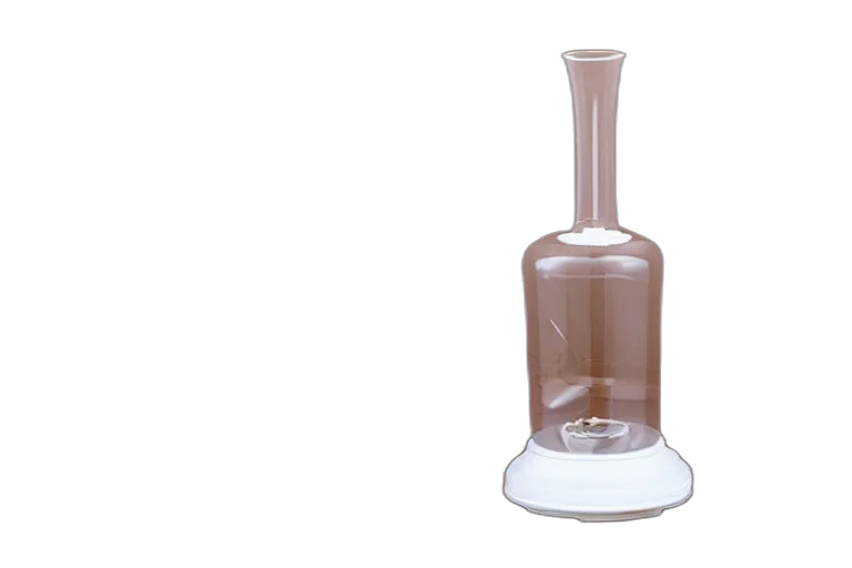 bottle, 3d render, translucent, vibrating transparent PNG cut-out