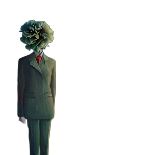 mask, staff, creature, hat, concept art, pixel art, 3d render, vaporwave transparent PNG cut-out