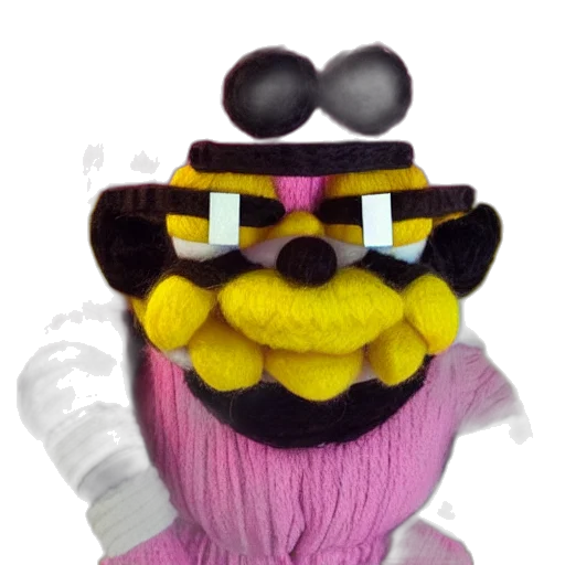 hat, mask, staff, creature, 3d render, concept art, cartoon, doll transparent PNG cut-out
