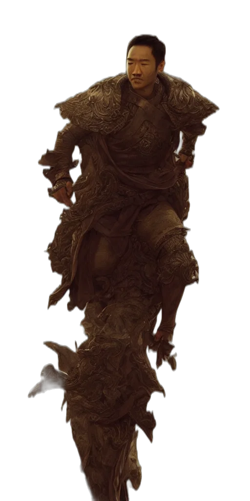 dragon, creature, staff, mask transparent PNG cut-out