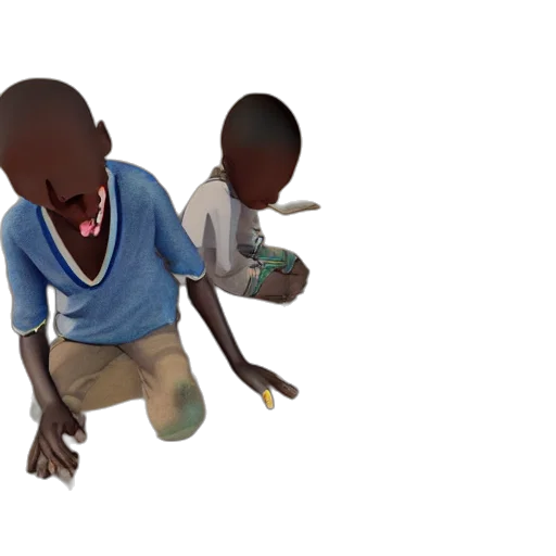 3d render, concept art, photorealistic, african transparent PNG cut-out