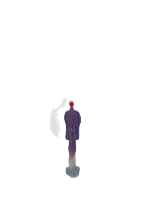robot, staff, umbrella, creature transparent PNG cut-out
