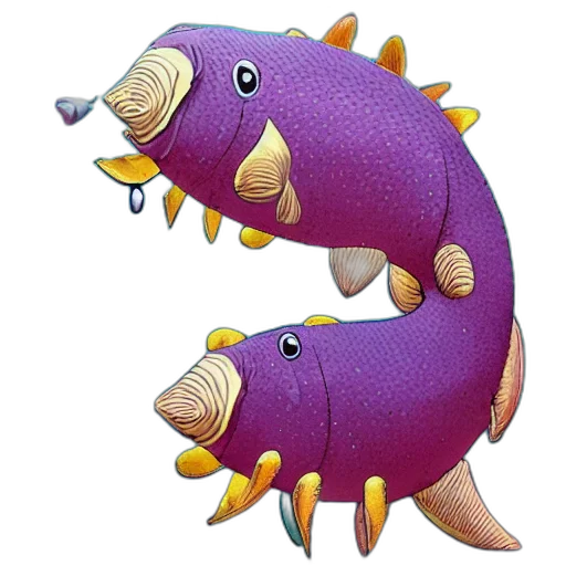 animal, creature, dragon, 3d render, concept art, vaporwave, photorealistic, underwater transparent PNG cut-out