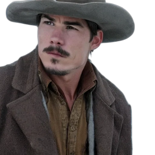 hat, staff, jacket, face transparent PNG cut-out