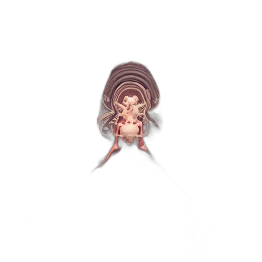 creature, hair, animal, crown, pixel art, concept art, fantasy art, 3d render transparent PNG cut-out