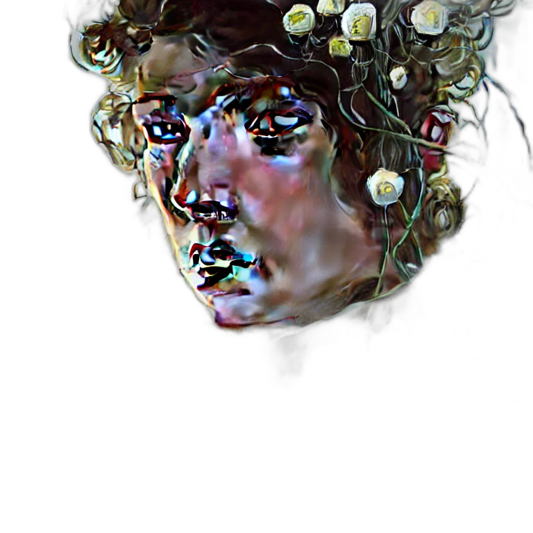 face, crown, mask, hair, photorealistic, fantasy art, pixel art, watercolor transparent PNG cut-out