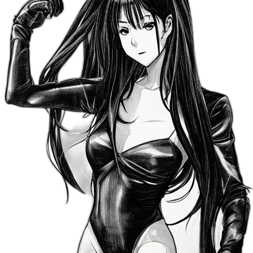 weapon, dress, comic book art, cartoon, anime, concept art, monochrome, beautiful transparent PNG cut-out