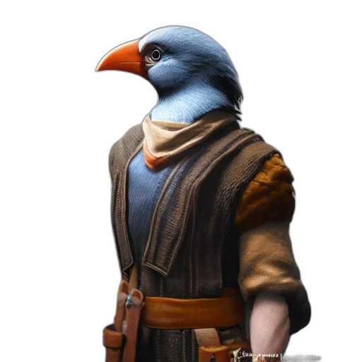 staff, jacket, animal, weapon transparent PNG cut-out
