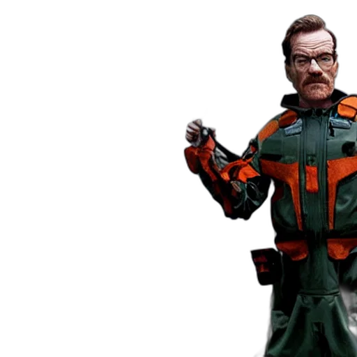jacket, robot, concept art, 3d render, comic book art, bryan, cranston, gordon transparent PNG cut-out