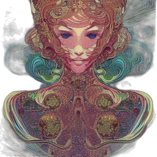 face, mask, crown, hair, fantasy art, concept art, watercolor, pixel art transparent PNG cut-out