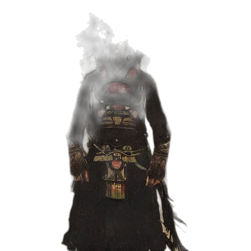 mask, staff, jacket, dragon, concept art, fantasy art, 3d render, cyberpunk transparent PNG cut-out