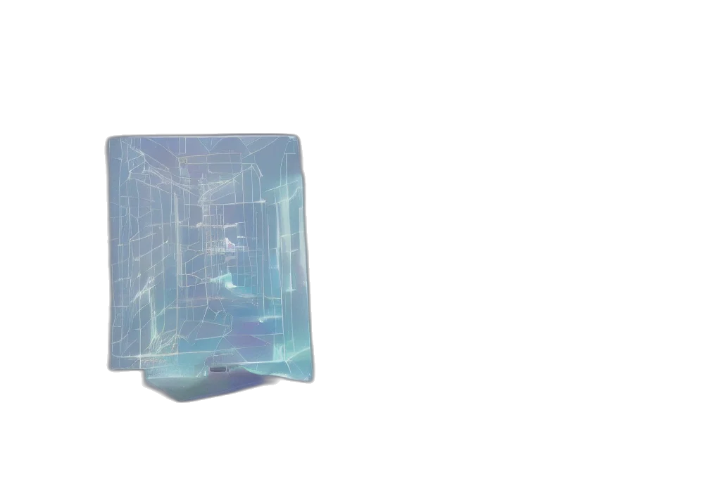 jewelry, bottle, crown, furniture, 3d render, vaporwave, blue, pastel transparent PNG cut-out
